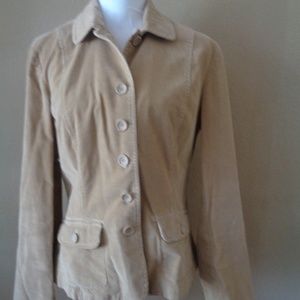 Talbots brown corduroy jacket stretch 14